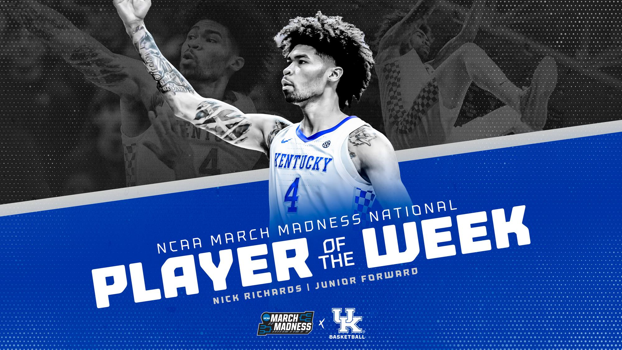 Richards Wins National, Conference Player of the Week Honors