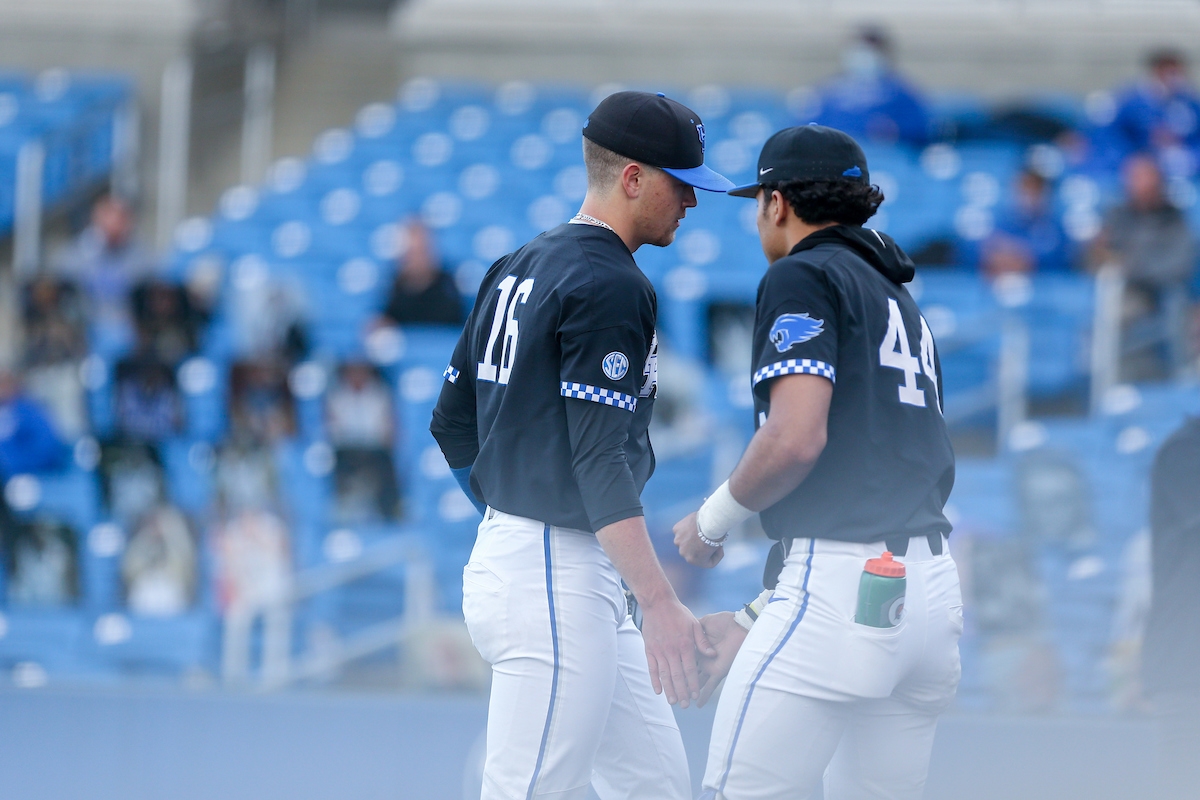 Cole Stupp and Devin Burkes.

Kentucky loses to Alabama 10 - 1.

Photo by Sarah Caputi | UK Athletics