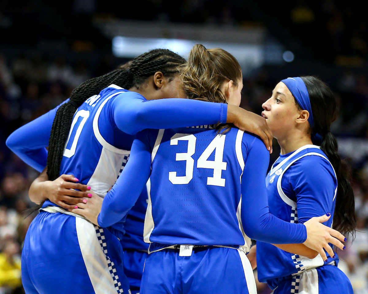Olivia Owens, Emma King, Jada Walker.

Kentucky loses to LSU 78-69.

Photo by Grace Bradley | UK Athletics