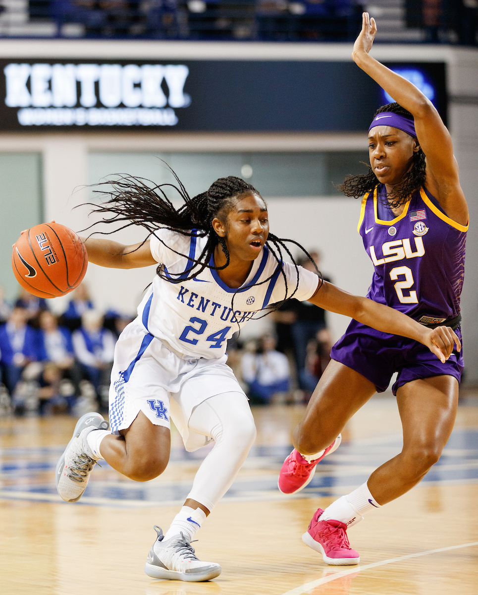 Taylor Murray.


The UK women?s basketball team beat LSU on senior day on Sunday, February 24, 2019.

Photo by Elliott Hess | UK Athletics