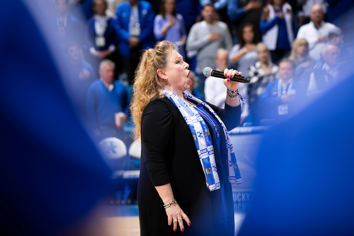 National Anthem.

Kentucky men's basketball beat UNCG 78-61 on Saturday in Rupp Arena.

Photo by Chet White | UK Athletics