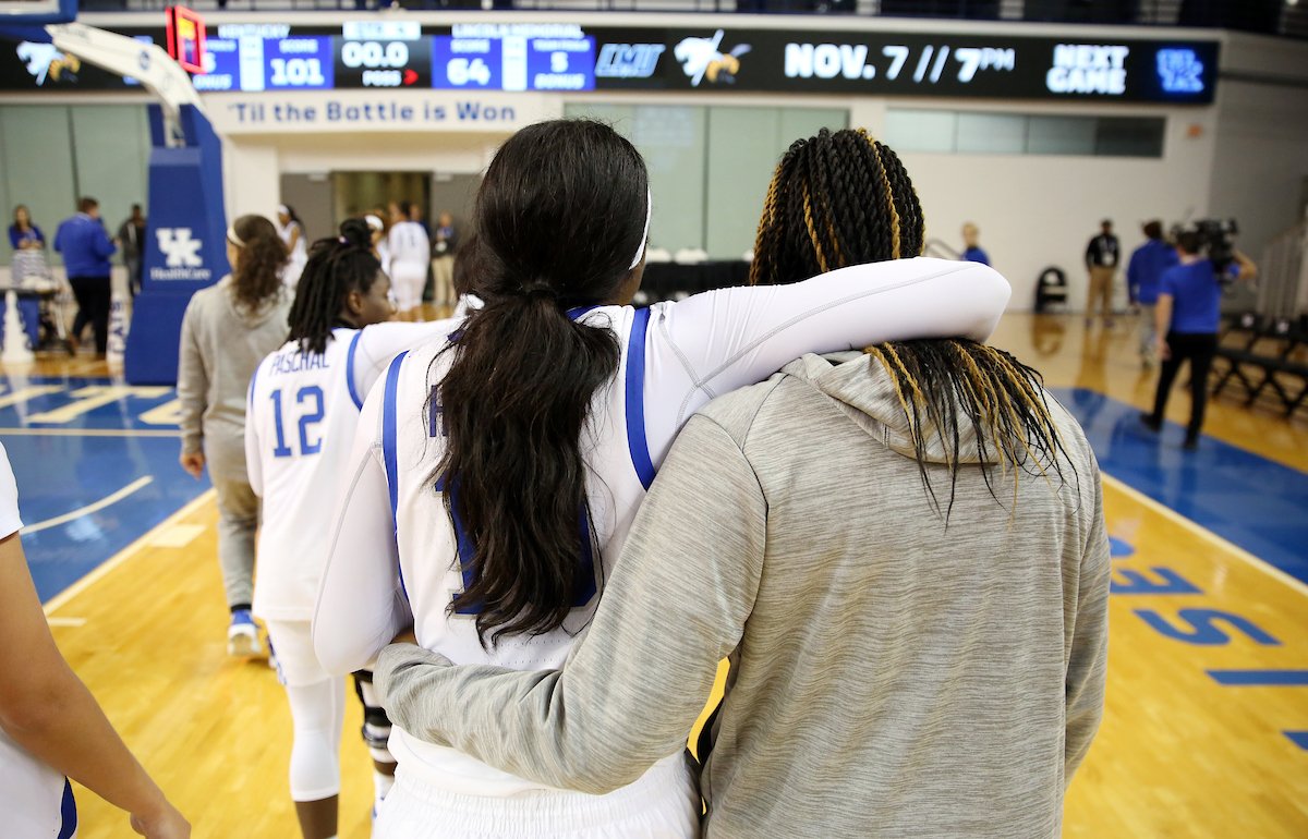 Rhyne Howard
The Women's Basketball team beat Lincoln Memorial University.
Photo by Britney Howard | UK Athletics