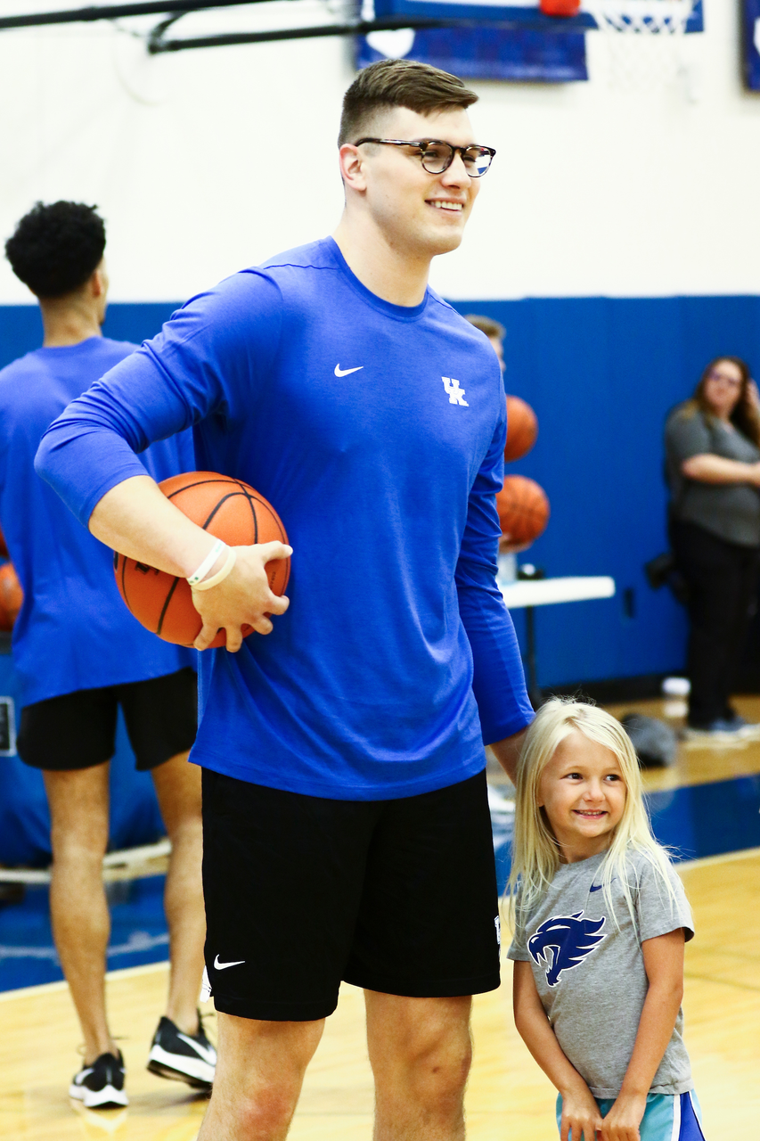 Nate Sestina. 

Kentucky men's basketball during the 2019 John Calipari Father/Daughter Camp on Saturday, June 22. 

Photo by Eddie Justice | UK Athletics