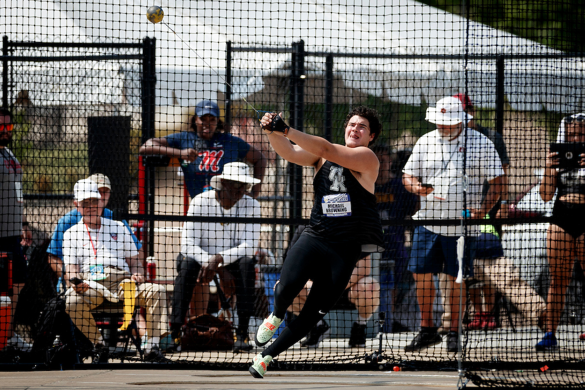 Michael Browning.

SEC Outdoor Track and Field Championships Day 1.

Photo by Elliott Hess | UK Athletics