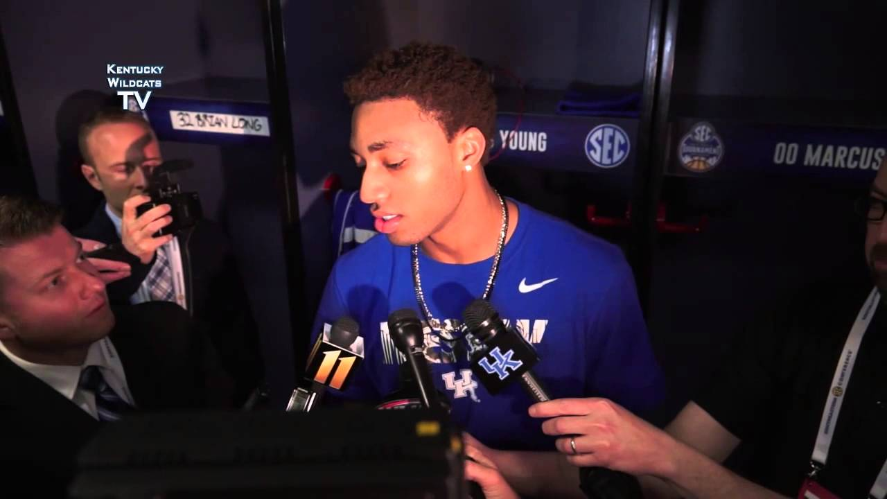 Kentucky Wildcats TV: Andrew Harrison, Johnson, Young, Cauley-Stein, and Poythress - Postgame