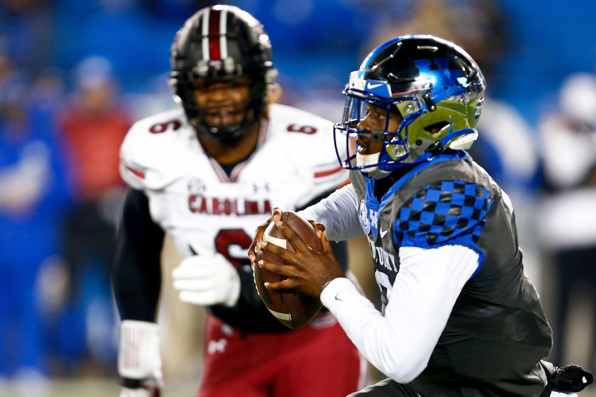 Terry Wilson. 

Kentucky beats South Carolina, 41-18. 

Photo By Barry Westerman | UK Athletics