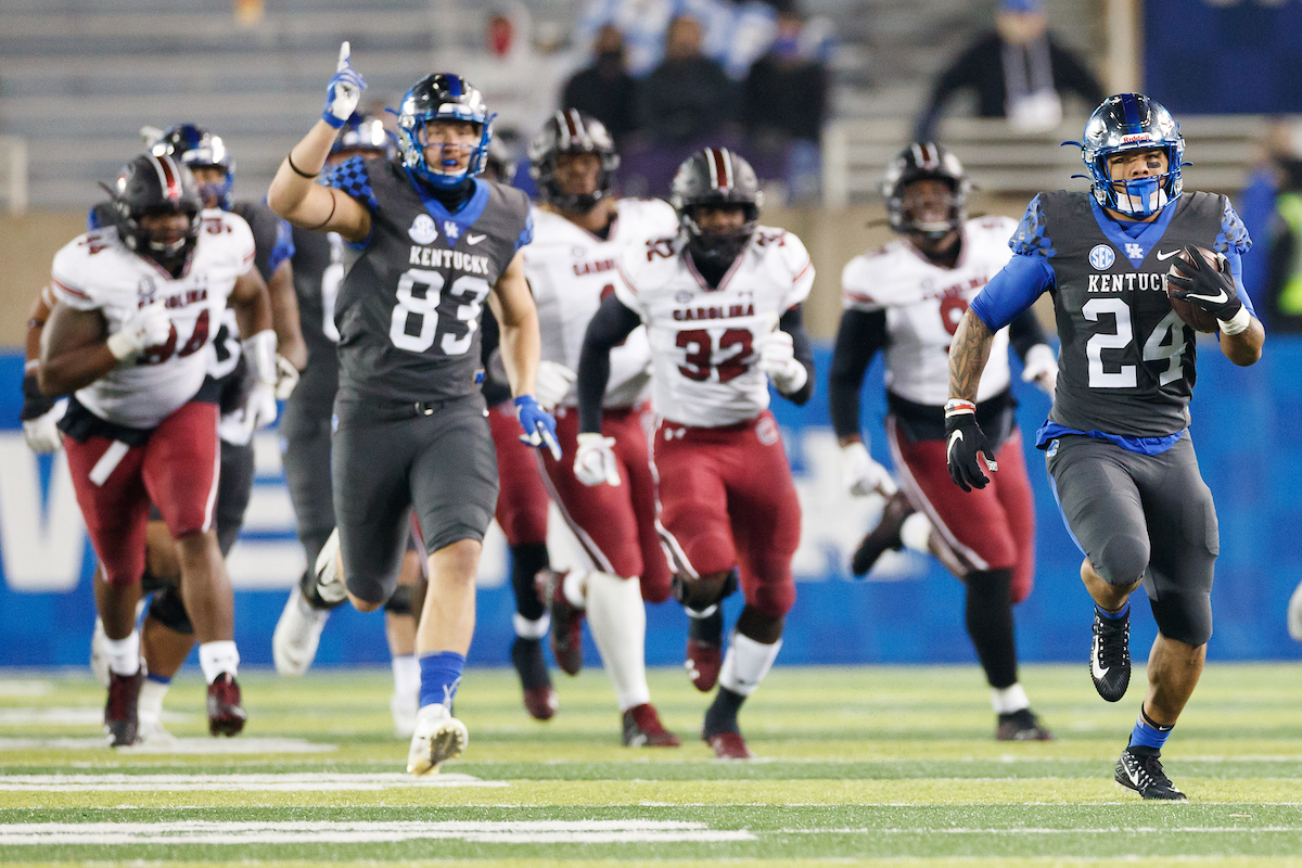 CHRIS RODRIGUEZ JR..

Kentucky beats South Carolina, 41-18.

Photo by Elliott Hess | UK Athletics