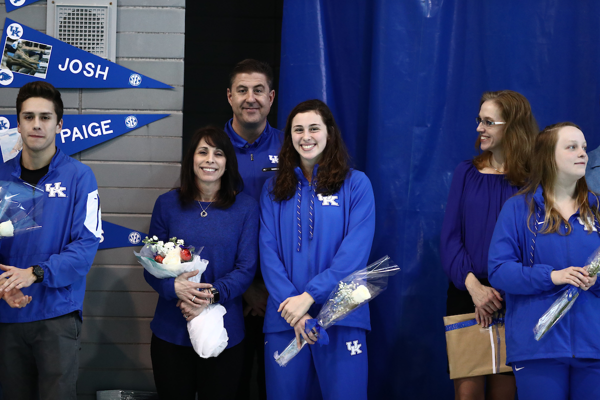 The UK men's and women's swim and drive teams beat Louisville on Senior Day at the Lancaster Aquatic Center on Saturday, January 26, 2019.

Photo by Elliott Hess | UK Athletics