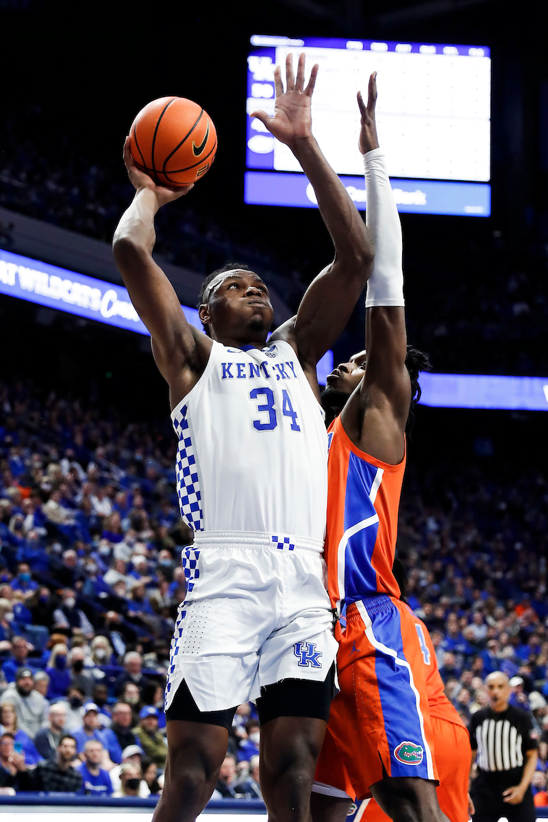 Oscar Tshiebwe.

Kentucky beat Florida 78-57.

Photos by Chet White | UK Athletics