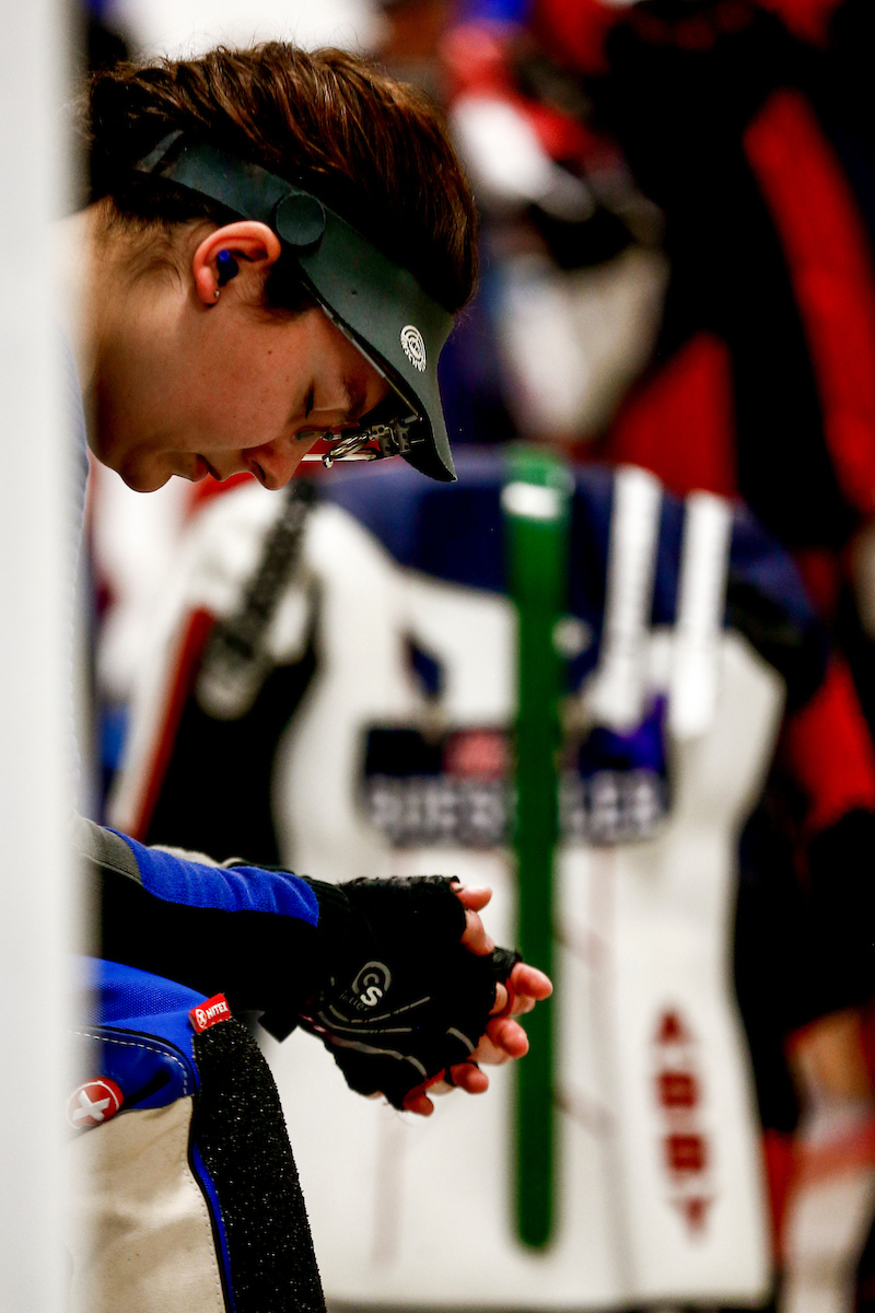 Jaden Thompson. 

Kentucky Rifle vs Ole Miss. 

Photo by Eddie Justice | UK Athletics