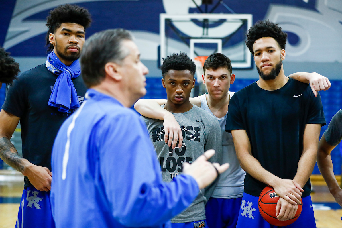Nick Richards. John Calipari. Ashton Hagans. Tyler Herro. EJ Montgomery.

Practice and pressers. 

Photo by Chet White | UK Athletics