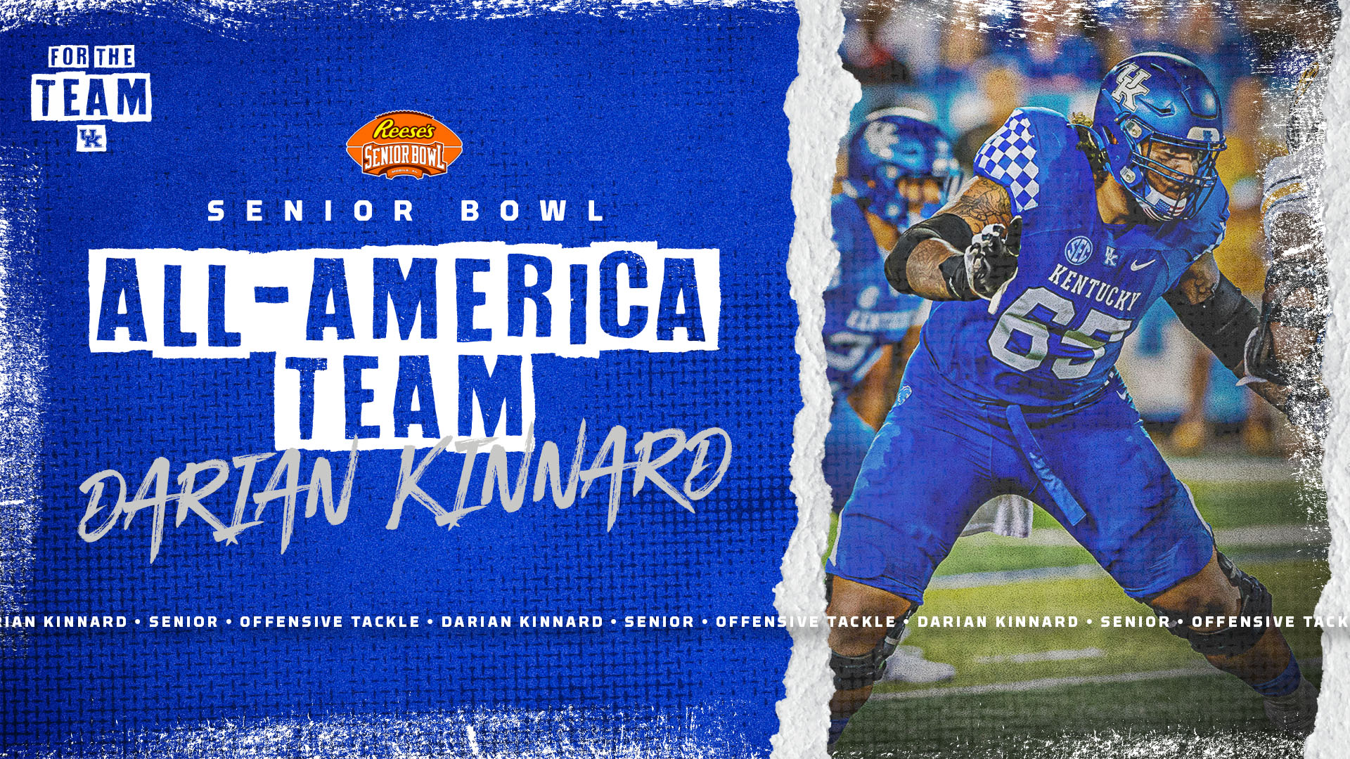 Darian Kinnard Named to Reese’s Senior Bowl All-America Team