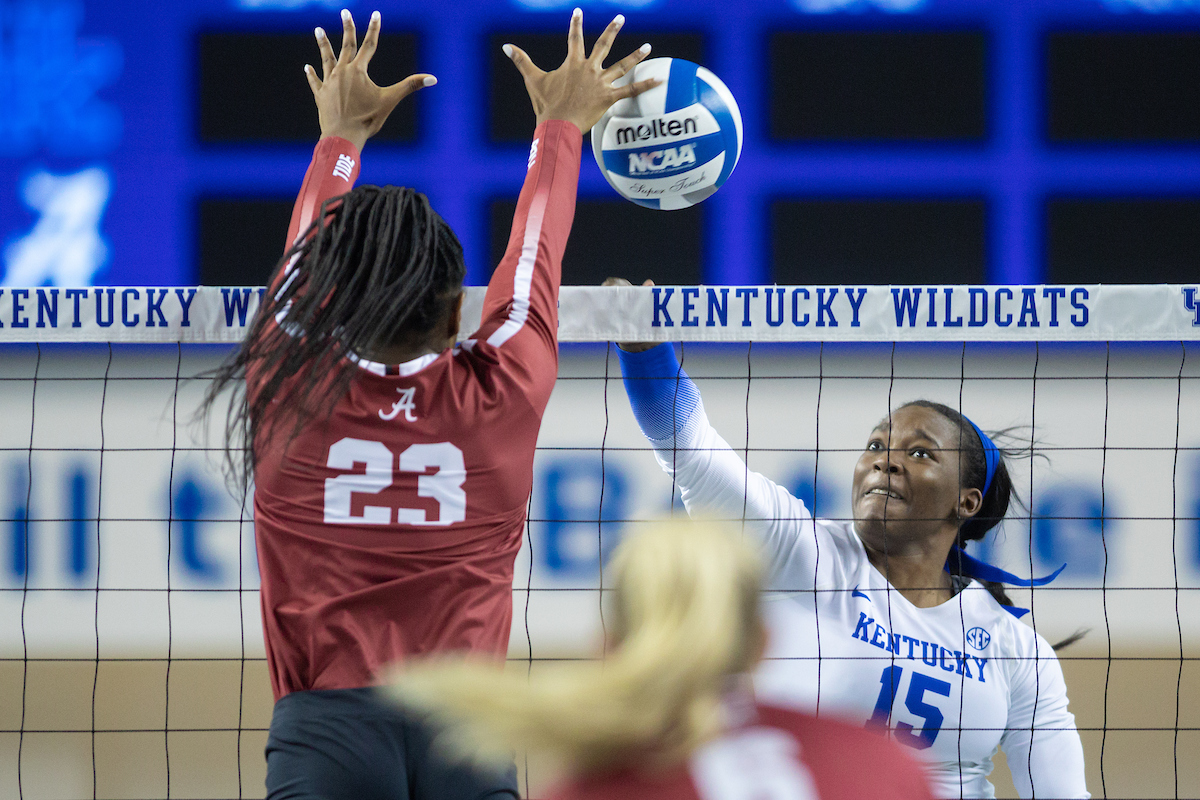 Azhani Tealer.

Kentucky sweeps Alabama 3 - 0 and wins SEC Championship

Photo by Grant Lee | UK Athletics