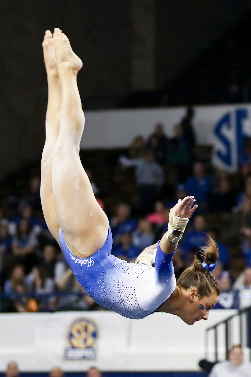 Anna Haigis.

Kentucky falls to Georgia 197.050 to 196.825.


Photo by Isaac Janssen | UK Athletics