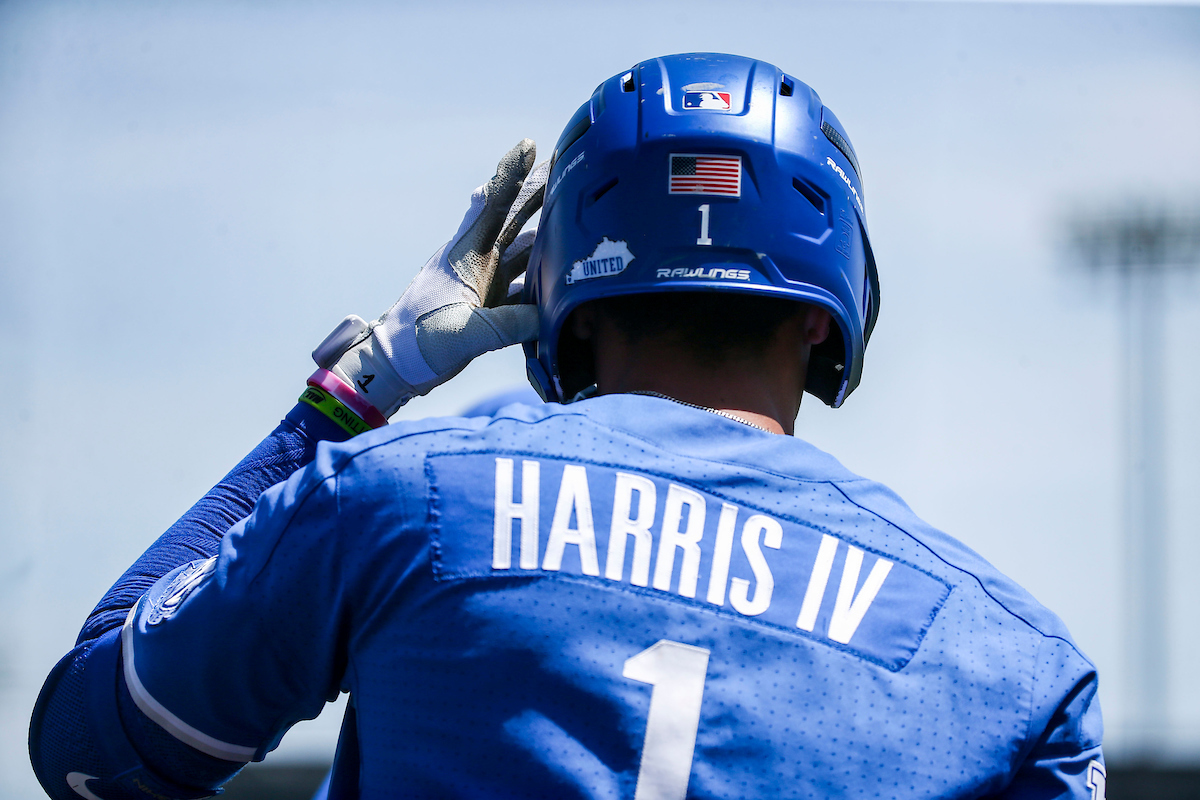 Daniel Harris IV. 

Kentucky beats Vanderbilt 3-2.

Photo by Sarah Caputi | UK Athletics