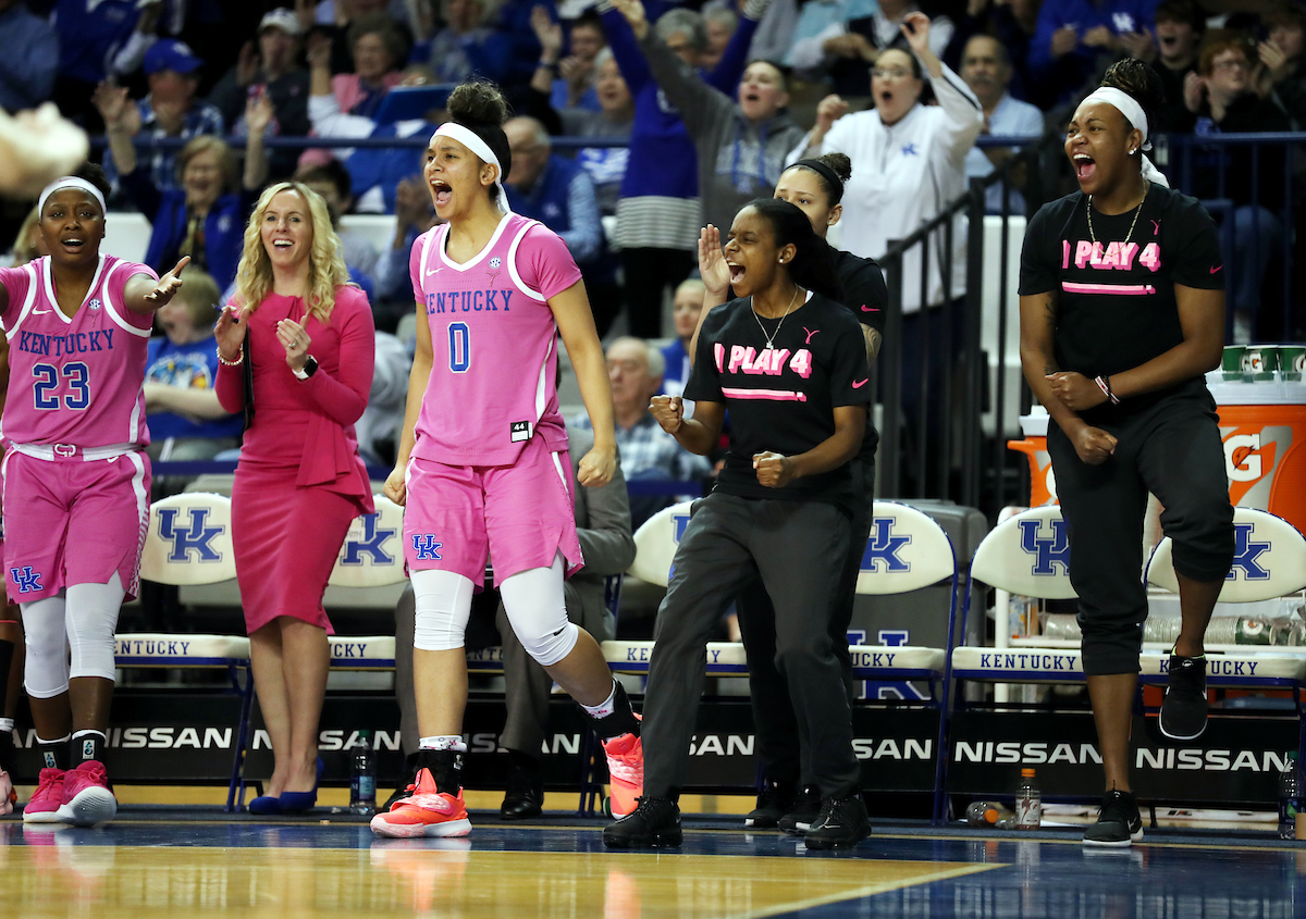 Celebration

The UK Women's Basketball team beat Arkansas.
Photo by Britney Howard | UK Athletics