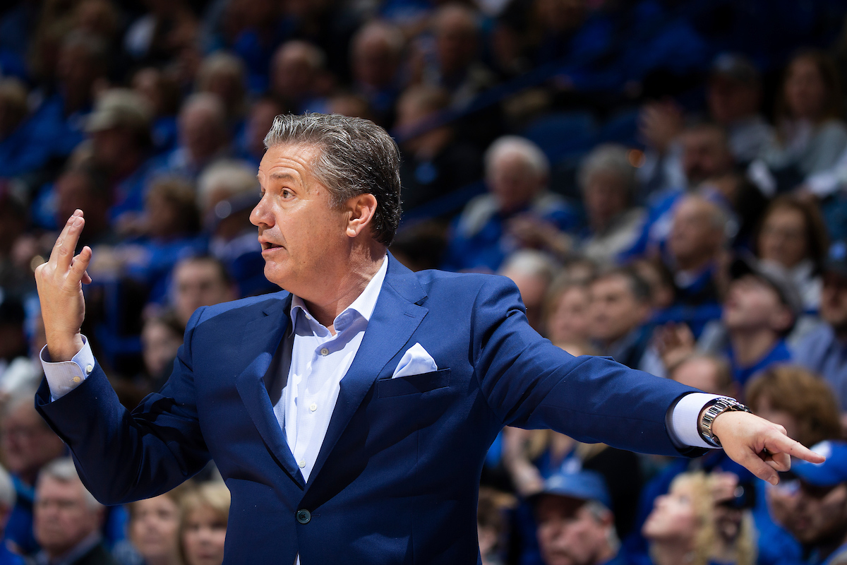 John Calipari.

Kentucky men's basketball beat UNCG 78-61 on Saturday in Rupp Arena.

Photo by Chet White | UK Athletics