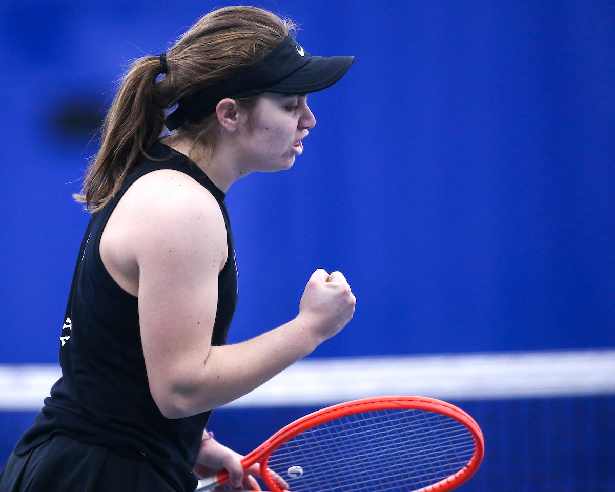 Florencia Urrutia.

Kentucky beats West Virginia 4-3.

Photo by Grace Bradley | UK Athletics
