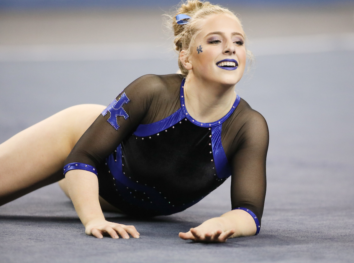 HAILEY POLAND.

The University of Kentucky gymnastics team defeats Missouri on Friday, February 23, 2018 at Memorial Coliseum in Lexington, Ky.

Photo by Elliott Hess | UK Athletics