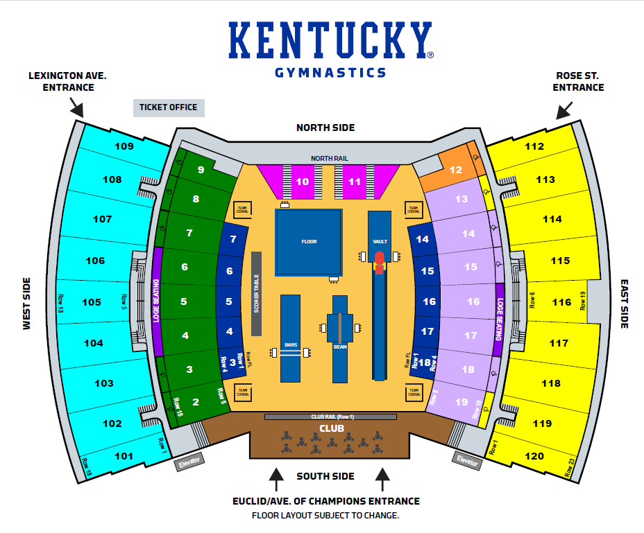 Gymnastics 2026 Floor Layout