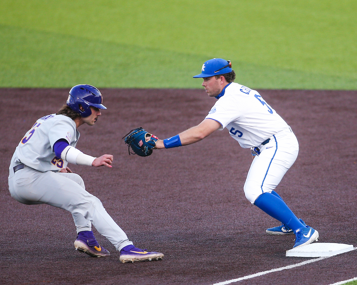 TJ Collett.

Kentucky falls to LSU 15-2.

Photo by Grace Bradley | UK Athletics
