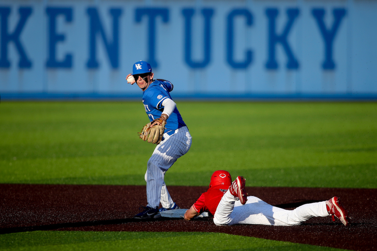 Drew Grace.

Kentucky loses to UofL 12-5.

Photo by Chet White | UK Athletics