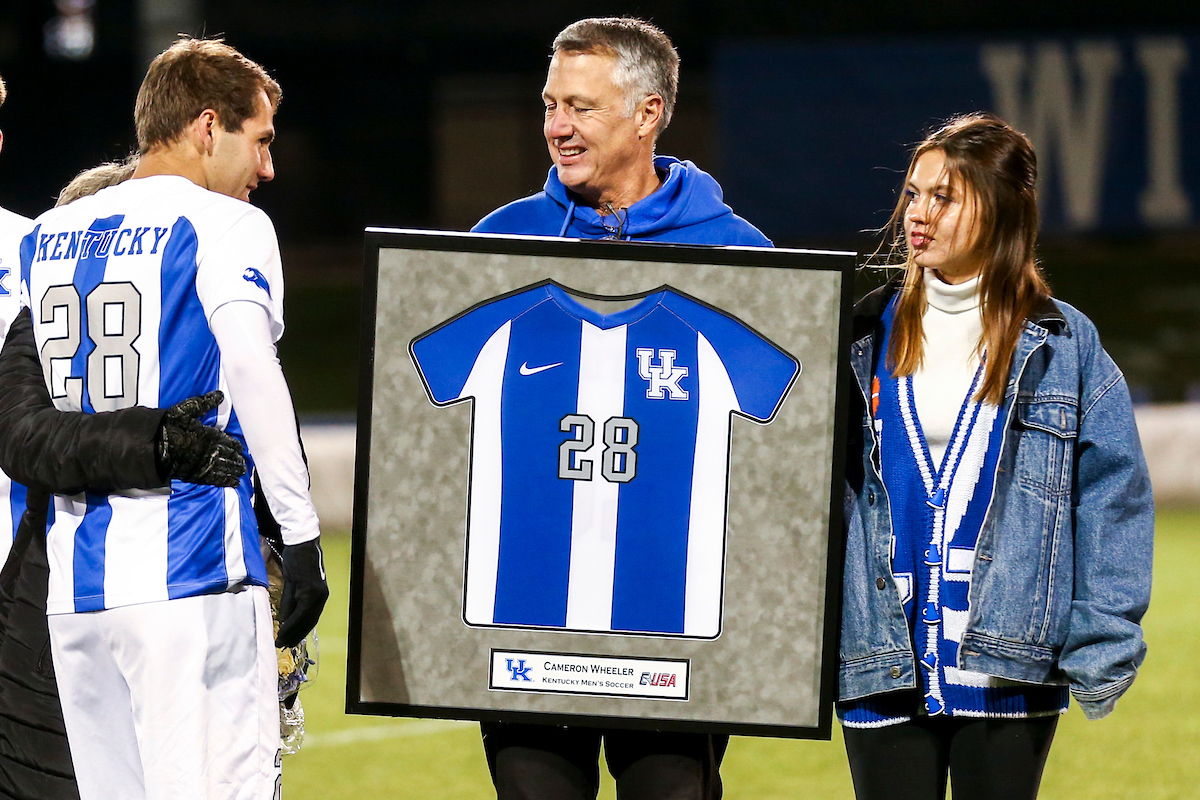 Cameron Wheeler.

Kentucky MSOC Recognizes 14 Seniors.

Photo by Grace Bradley | UK Athletics