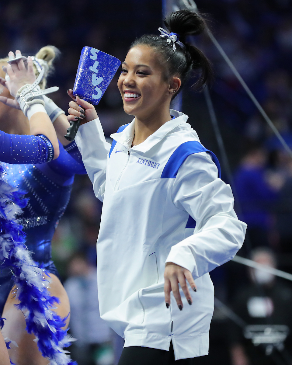 Kentucky beats Ball State, 196.525-194.750.

Photo by Tommy Quarles | UK Athletics