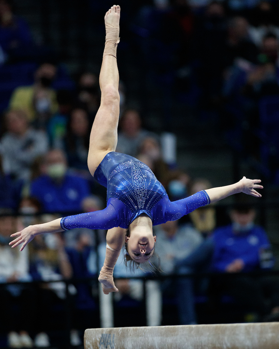 RAENA WORLEY.

Kentucky beats Ball State, 196.525-194.750.

Photo by Elliott Hess | UK Athletics