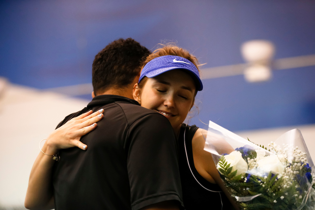 JUSTINA MIKULSKYTE.

Women's Tennis comes out on top of Mississippi State on Senior Day.


Photo by Isaac Janssen | UK Athletics