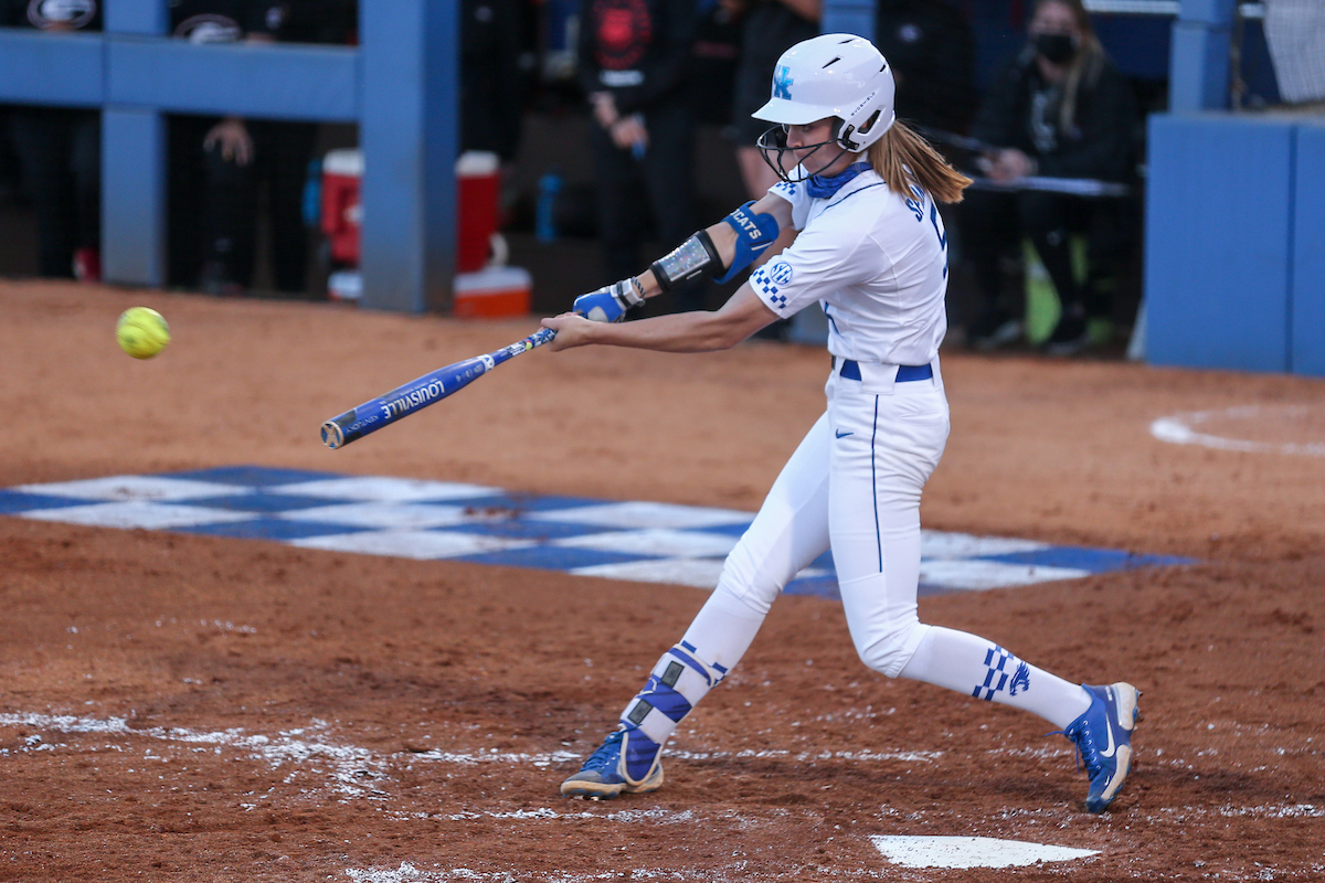 Tatum Spangler.

Kentucky loses to Georgia 5 - 2.

Photo by Sarah Caputi | UK Athletics