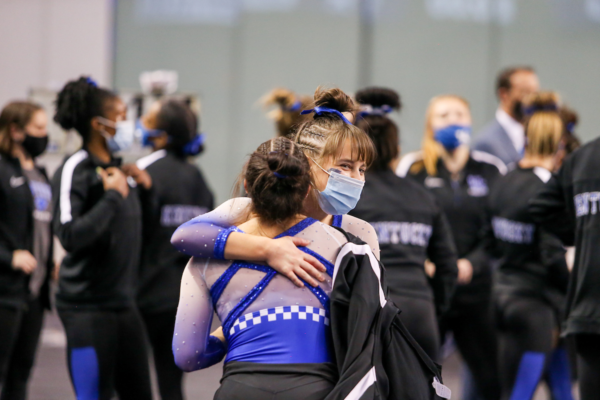 Anna Haigis.

Kentucky beats LSU 197.100 - 196.800

Photo by Hannah Phillips | UK Athletics