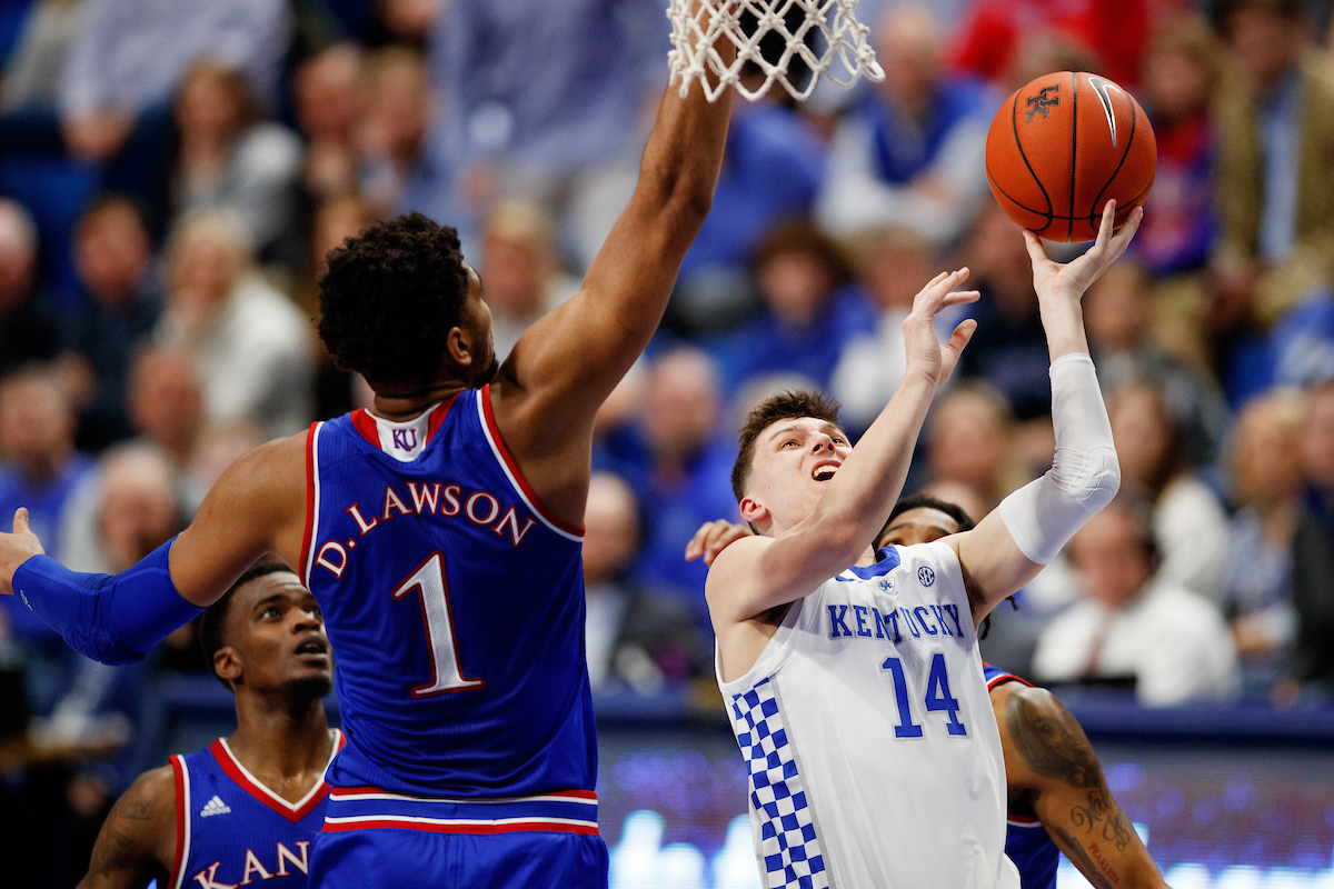 Tyler Herro.

The UK men's basketball team beat Kansas 71-63 at Rupp Arena on Saturday, January 26, 2019.

Photo by Elliott Hess | UK Athletics
