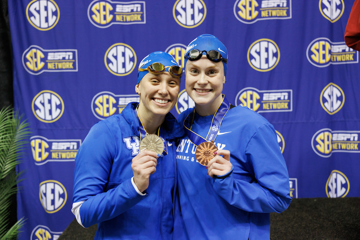 Caitlin Brooks. Sophie Sorenson.

Day five of the SEC Swim and Dive Championship.

Photo by Elliott Hess | UK Athletics