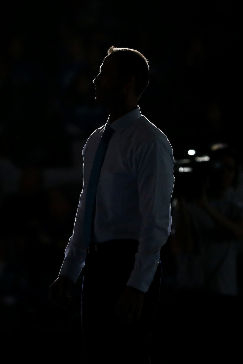 Head Coach Tim Garrison. 

Kentucky falls to Georgia 197.050 to 196.825.


Photo by Isaac Janssen | UK Athletics