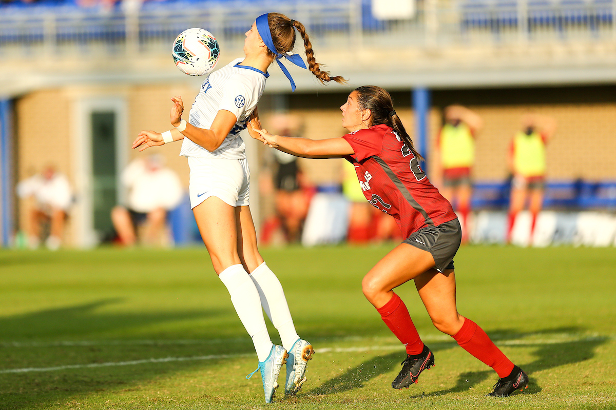Emily Hahnel. 

Arkansas defeats Kentucky 4-1.

Photo by Eddie Justice | UK Athletics