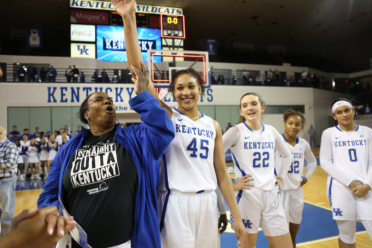 Alyssa Rice

The University of Kentucky women's basketball team falls to Mississippi State on Senior Day on Sunday, February 25, 2018 at the Memorial Coliseum.

Photo by Britney Howard | UK Athletics