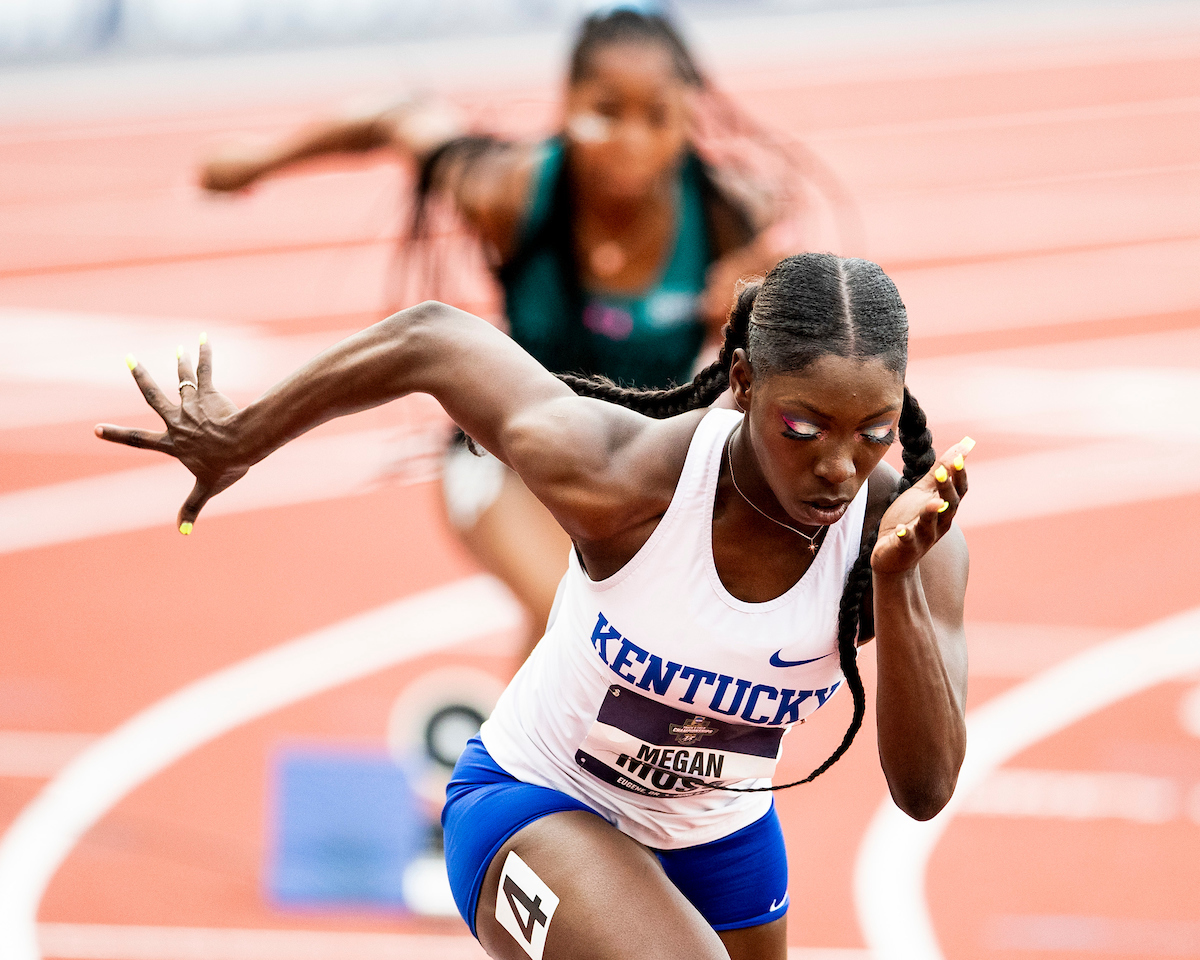 Megan Moss.

Day two. NCAA Track and Field Outdoor Championships.

Photo by Chet White | UK Athletics