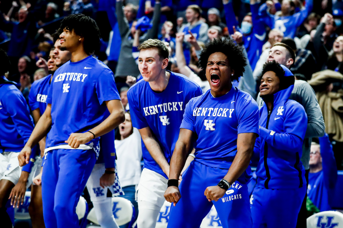 Shaedon Sharpe. Brennan Canada. Sahvir Wheeler. Kareem Watkins. CJ Fredrick. 

Kentucky beat Alabama 90-81.

Photos by Chet White | UK Athletics