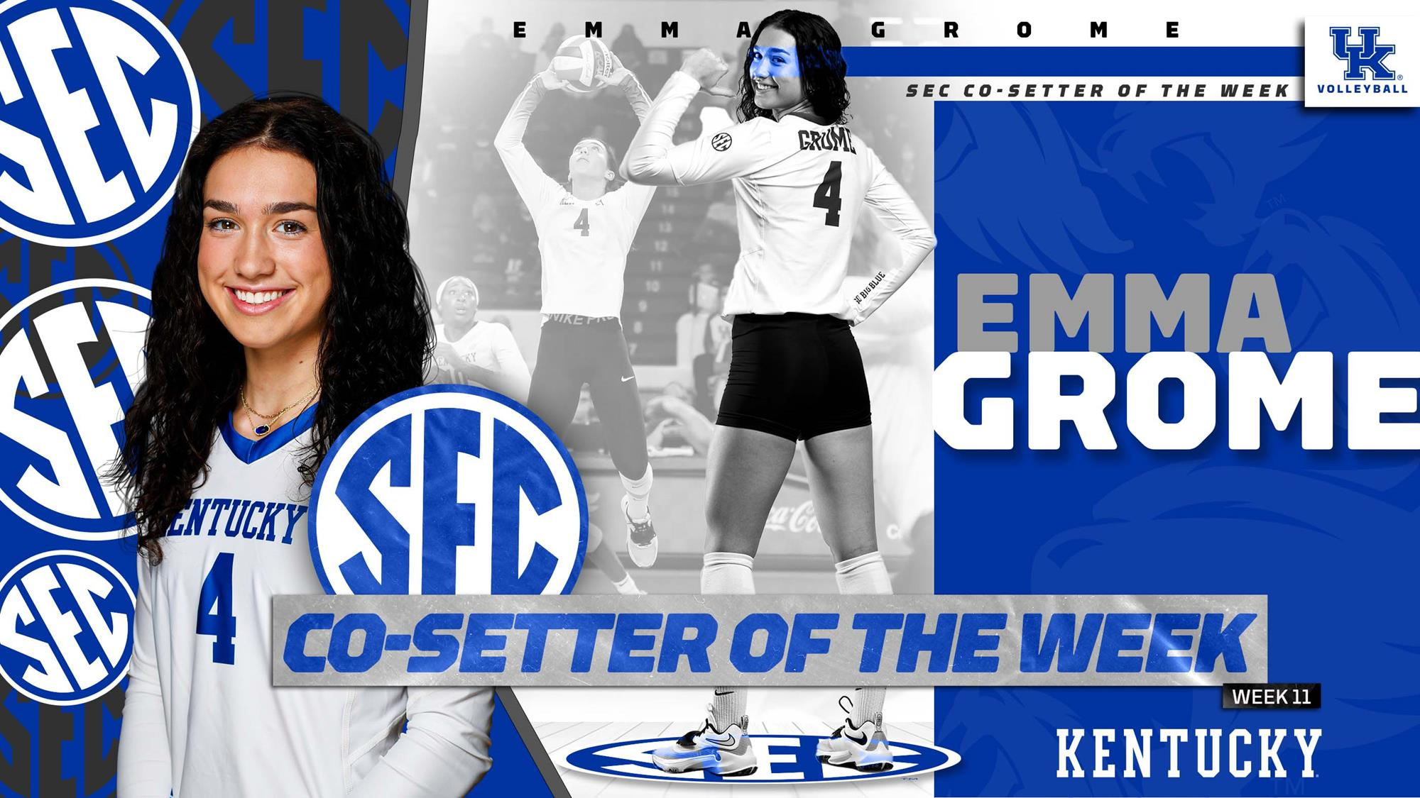 Emma Grome Named Co-SEC Setter of the Week