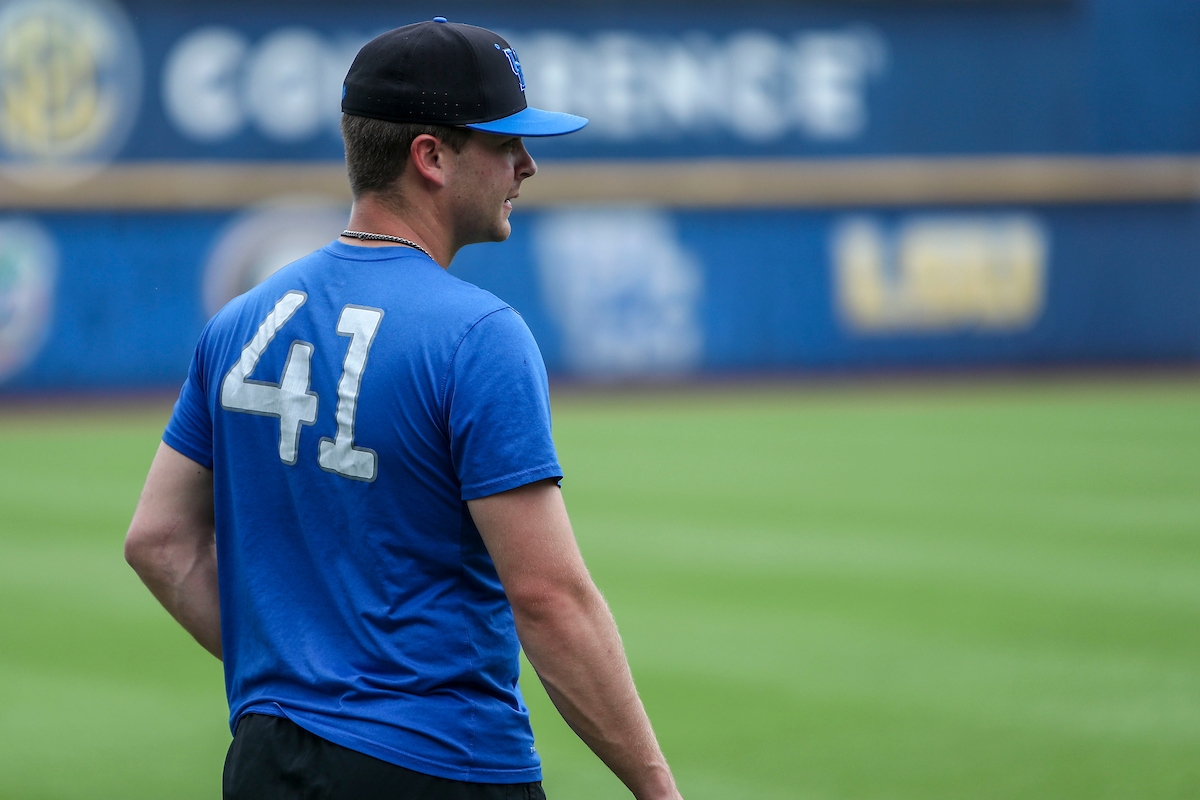 Evan Byers.

Kentucky Baseball Practice at the 2022 SEC Tournament.

Photo by Sarah Caputi | UK Athletics