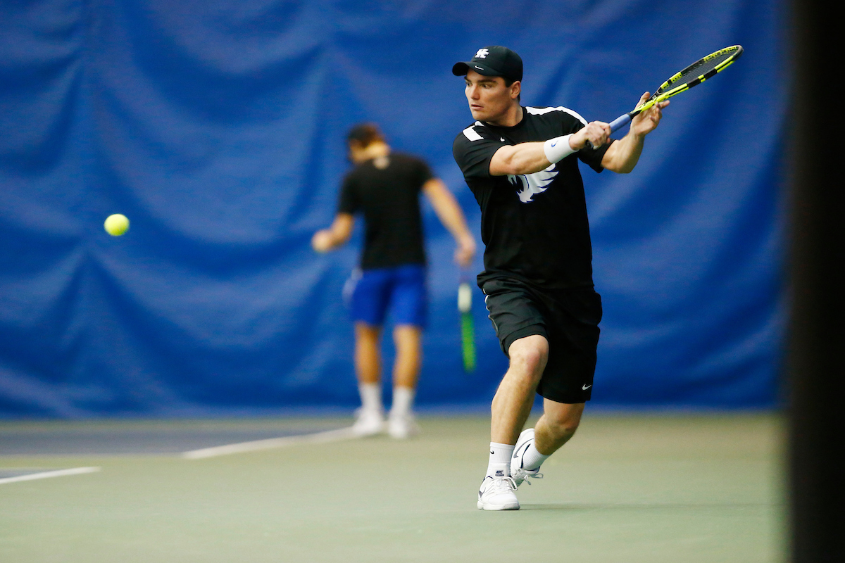 Trey Yates.

The University of Kentucky men?s tennis squad in action against EKU on Friday, January 19th, 2018, at the Hilary J. Boone Center in Lexington, Ky.

Photo by Quinn Foster I UK Athletics