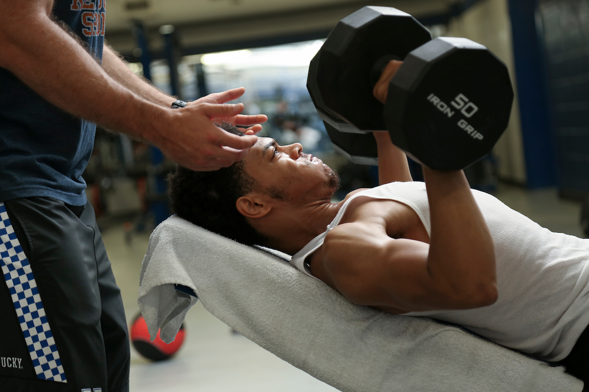 Quade Green.

Big Blue Caravan. Somerset, Ky. Somerset Kroger. June 21, 2018.

Photo by Chet White | UK Athletics