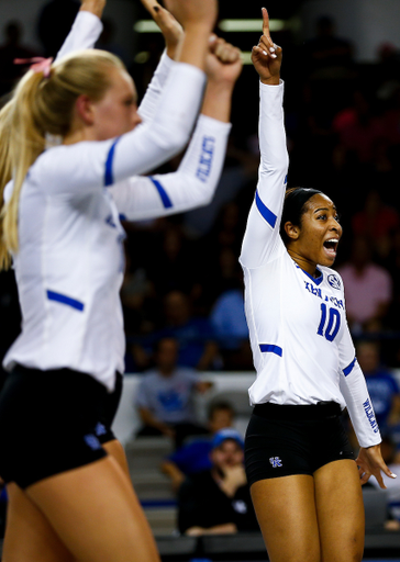 Caitlyn Cooper.

UK Volleyball falls to Georgia 2-3. 

Photo by Isaac Janssen | UK Athletics