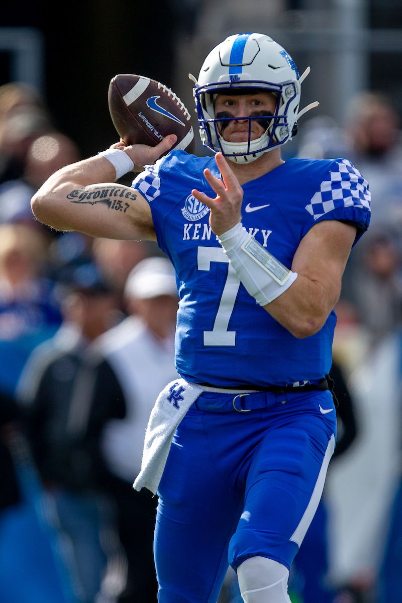 Will Levis. Kentucky beat New Mexico State 56-16.Photo By Barry Westerman | UK Athletics