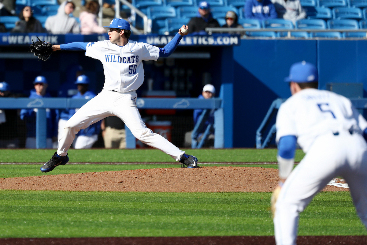 Mason Hazelwood.

Kentucky beat Appalachian State 21-4.  


Photo by Isaac Janssen | UK Athletics