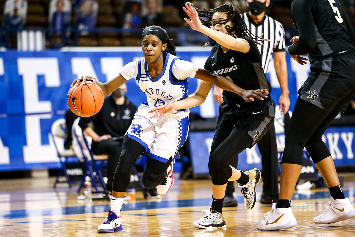 Chasity Patterson. 

Kentucky beat Vandy 80 - 73.

Photo by Eddie Justice | UK Athletics