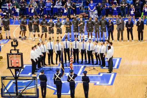 Acousticats. National Anthem. 

Kentucky men's basketball defeated Mississippi state 76-55.

Photo by Eddie Justice | UK Athletics