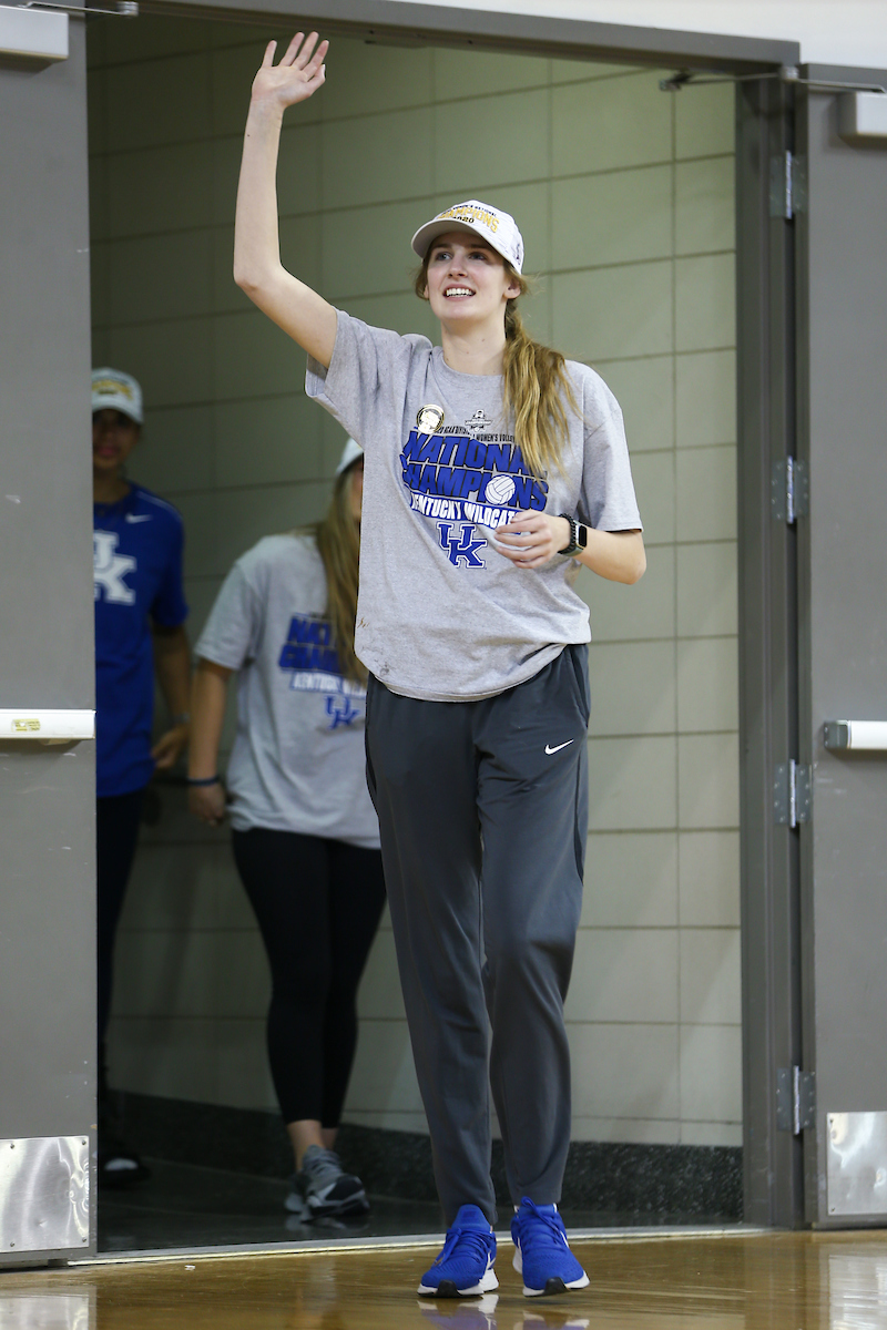 Kendyl Paris.

Kentucky Volleyball returns from winning NCAA Championship

Photo by Grant Lee | UK Athletics