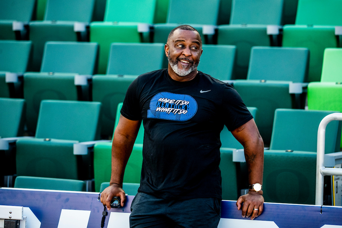 Lonnie Greene.

Shake out.

NCAA Track and Field Outdoor Championships.

Photo by Chet White | UK Athletics
